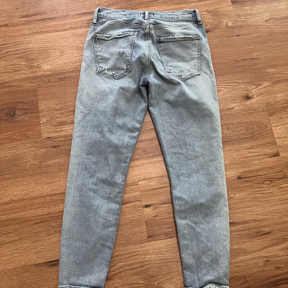 Agolde cropped distressed jeans, size 28 - Picture 2 of 5